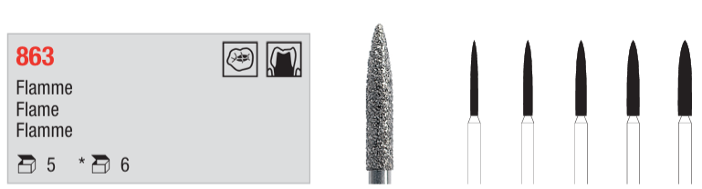 Freze Edenta diamantate flacara 863